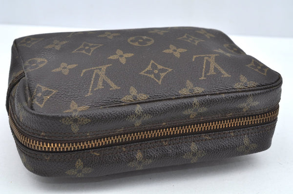Auth Louis Vuitton Monogram Trousse Toilette 18 Clutch Hand Bag LV Junk L0455