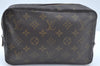 Auth Louis Vuitton Monogram Trousse Toilette 23 Clutch Hand Bag M47524 LV L0456