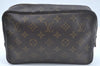 Auth Louis Vuitton Monogram Trousse Toilette 23 Clutch Hand Bag M47524 LV L0456