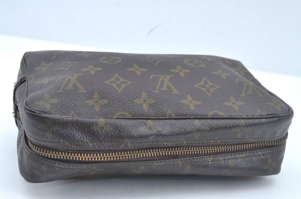 Auth Louis Vuitton Monogram Trousse Toilette 23 Clutch Hand Bag M47524 LV L0456