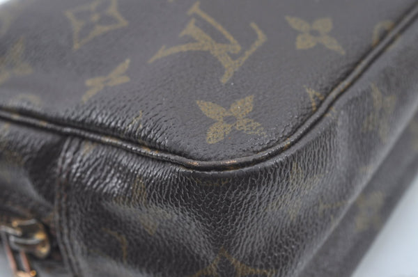 Auth Louis Vuitton Monogram Trousse Toilette 23 Clutch Hand Bag M47524 LV L0456