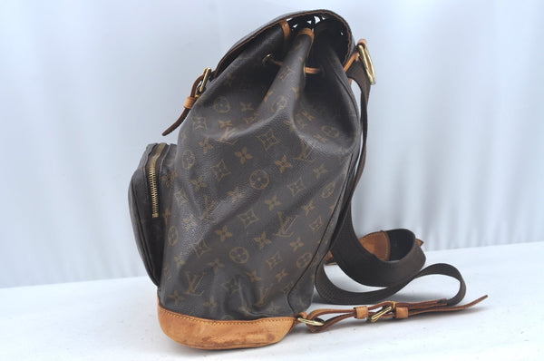 Authentic Louis Vuitton Monogram Montsouris GM Backpack M51135 LV L0457