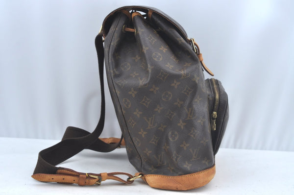 Authentic Louis Vuitton Monogram Montsouris GM Backpack M51135 LV L0457