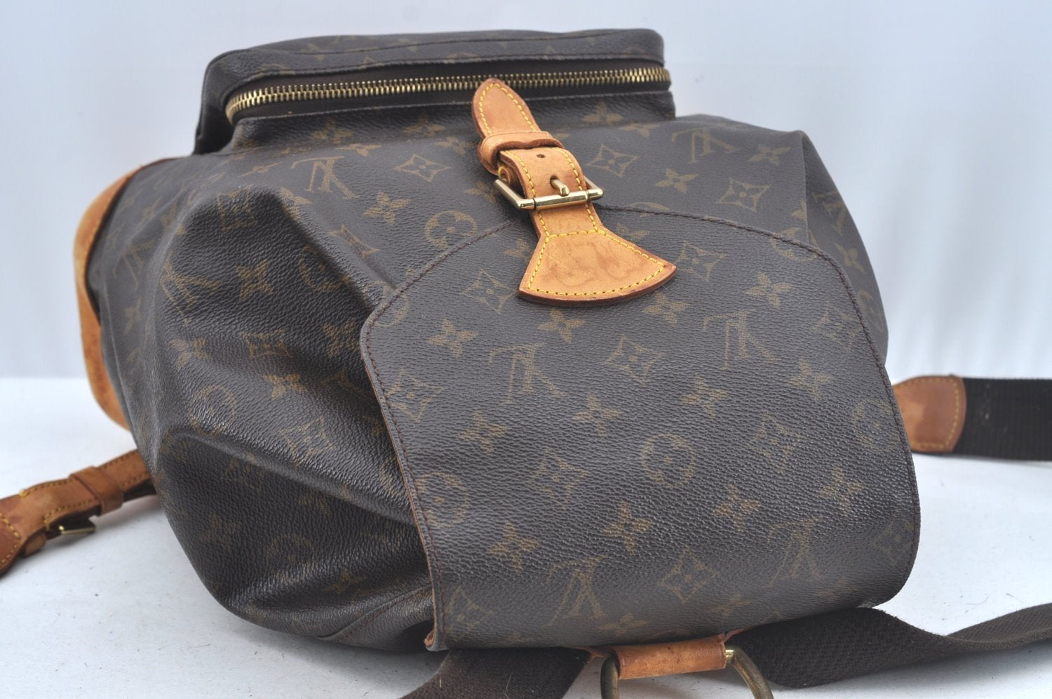 Authentic Louis Vuitton Monogram Montsouris GM Backpack M51135 LV L0457