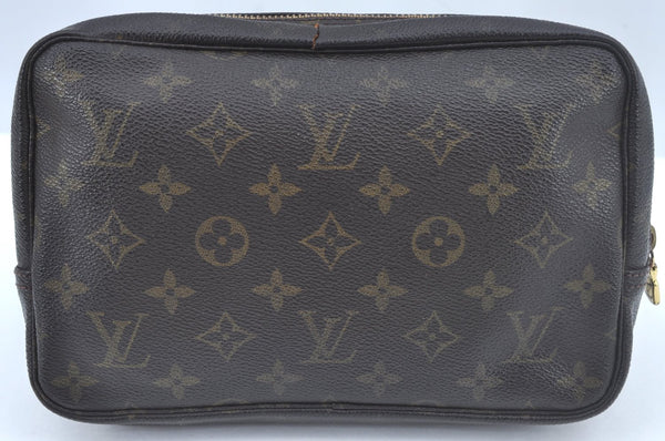 Auth Louis Vuitton Monogram Trousse Toilette 23 Clutch Hand Bag M47524 LV L0458