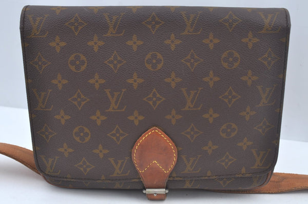 Authentic Louis Vuitton Monogram Cartouchiere GM M51252 Shoulder Cross Bag Junk L0459