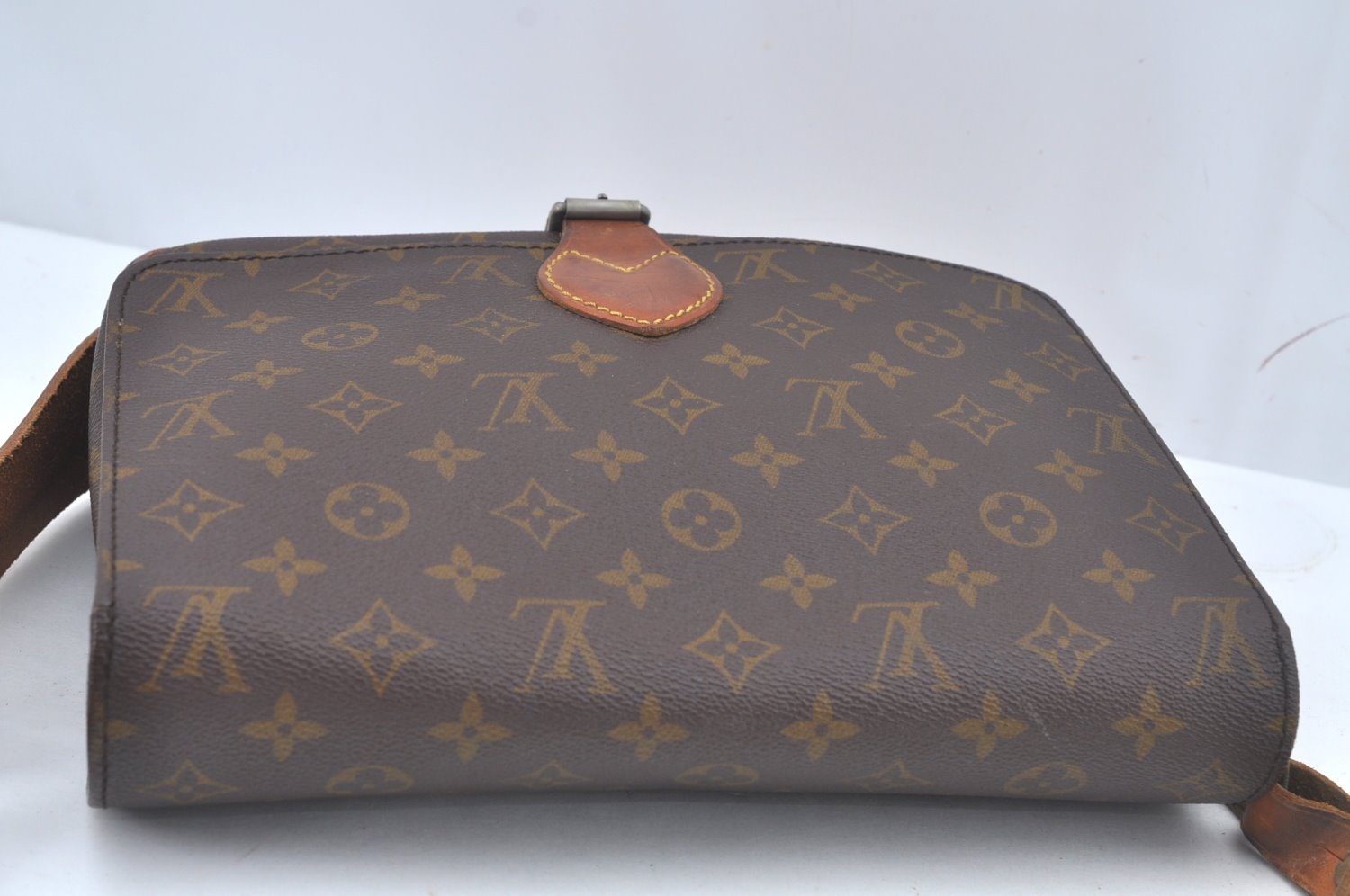 Authentic Louis Vuitton Monogram Cartouchiere GM M51252 Shoulder Cross Bag Junk L0459