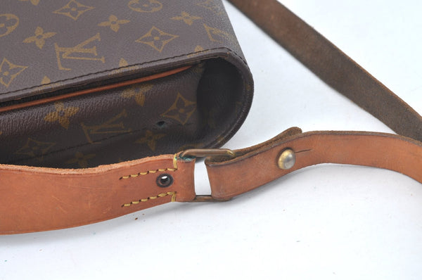 Authentic Louis Vuitton Monogram Cartouchiere GM M51252 Shoulder Cross Bag Junk L0459