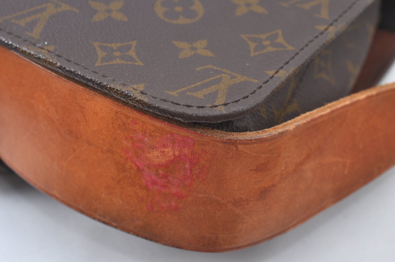 Authentic Louis Vuitton Monogram Cartouchiere GM M51252 Shoulder Cross Bag Junk L0459