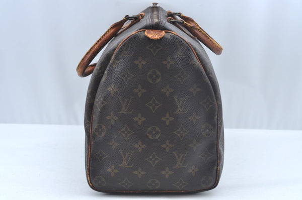 Authentic Louis Vuitton Monogram Speedy 40 Hand Boston Bag M41522 LV Junk L0460