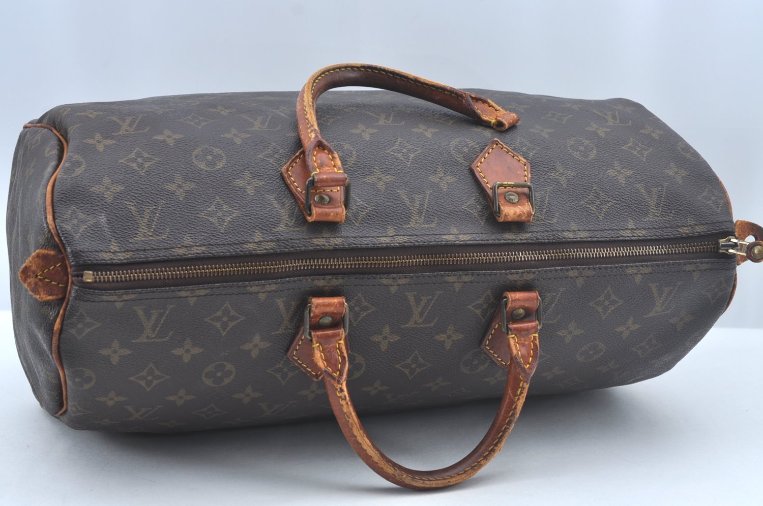 Authentic Louis Vuitton Monogram Speedy 40 Hand Boston Bag M41522 LV Junk L0460