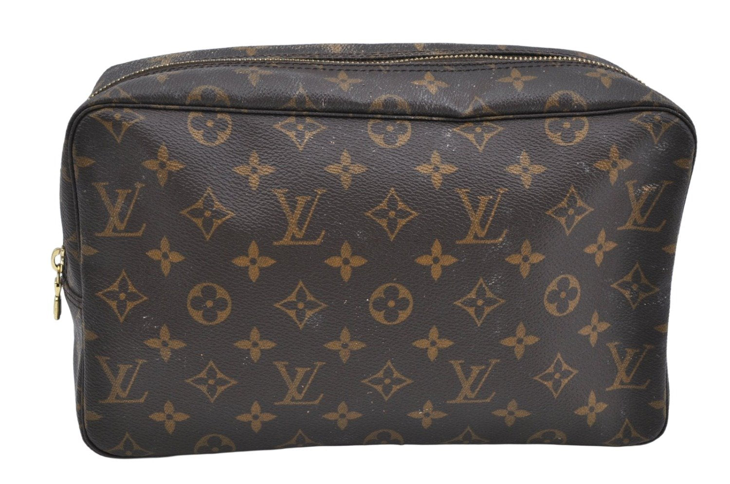 Auth Louis Vuitton Monogram Trousse Toilette 28 Clutch Hand Bag Junk L0461