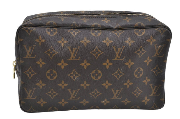 Auth Louis Vuitton Monogram Trousse Toilette 28 Clutch Hand Bag Junk L0461
