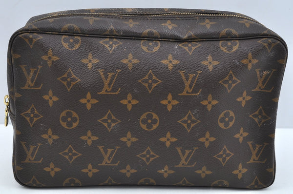 Auth Louis Vuitton Monogram Trousse Toilette 28 Clutch Hand Bag Junk L0461
