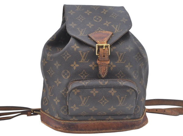 Authentic Louis Vuitton Monogram Montsouris PM Backpack M51137 LV L0463