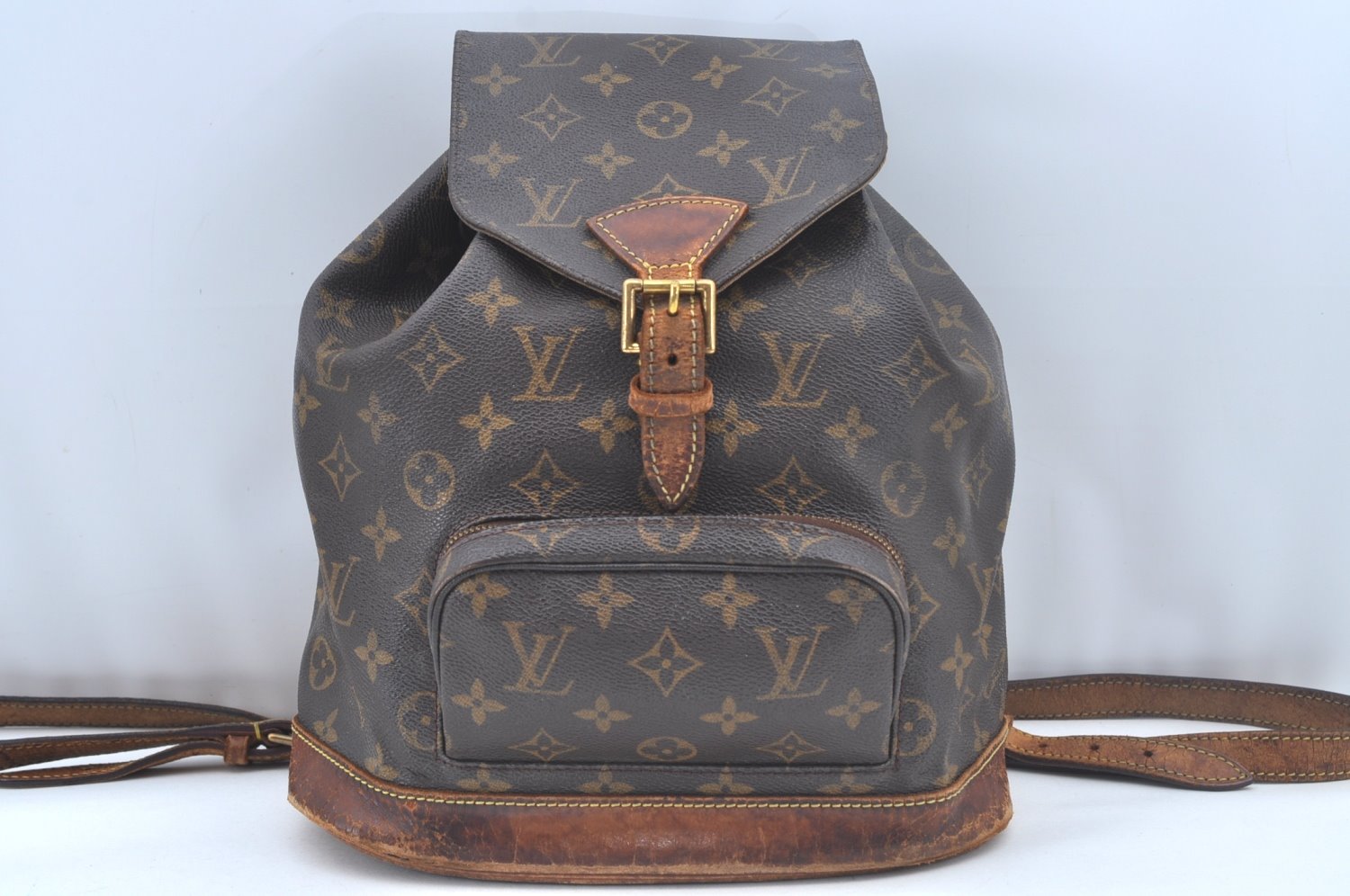 Authentic Louis Vuitton Monogram Montsouris PM Backpack M51137 LV L0463