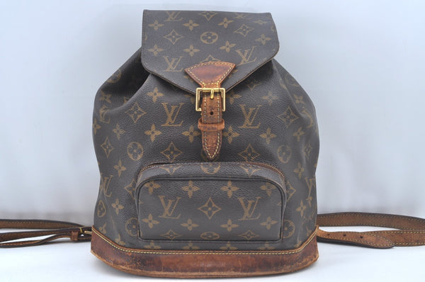 Authentic Louis Vuitton Monogram Montsouris PM Backpack M51137 LV L0463