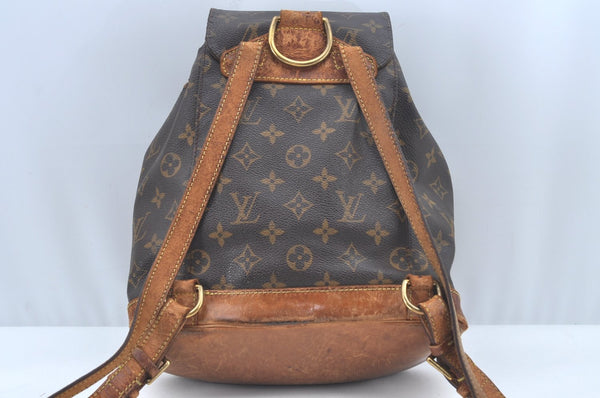 Authentic Louis Vuitton Monogram Montsouris PM Backpack M51137 LV L0463