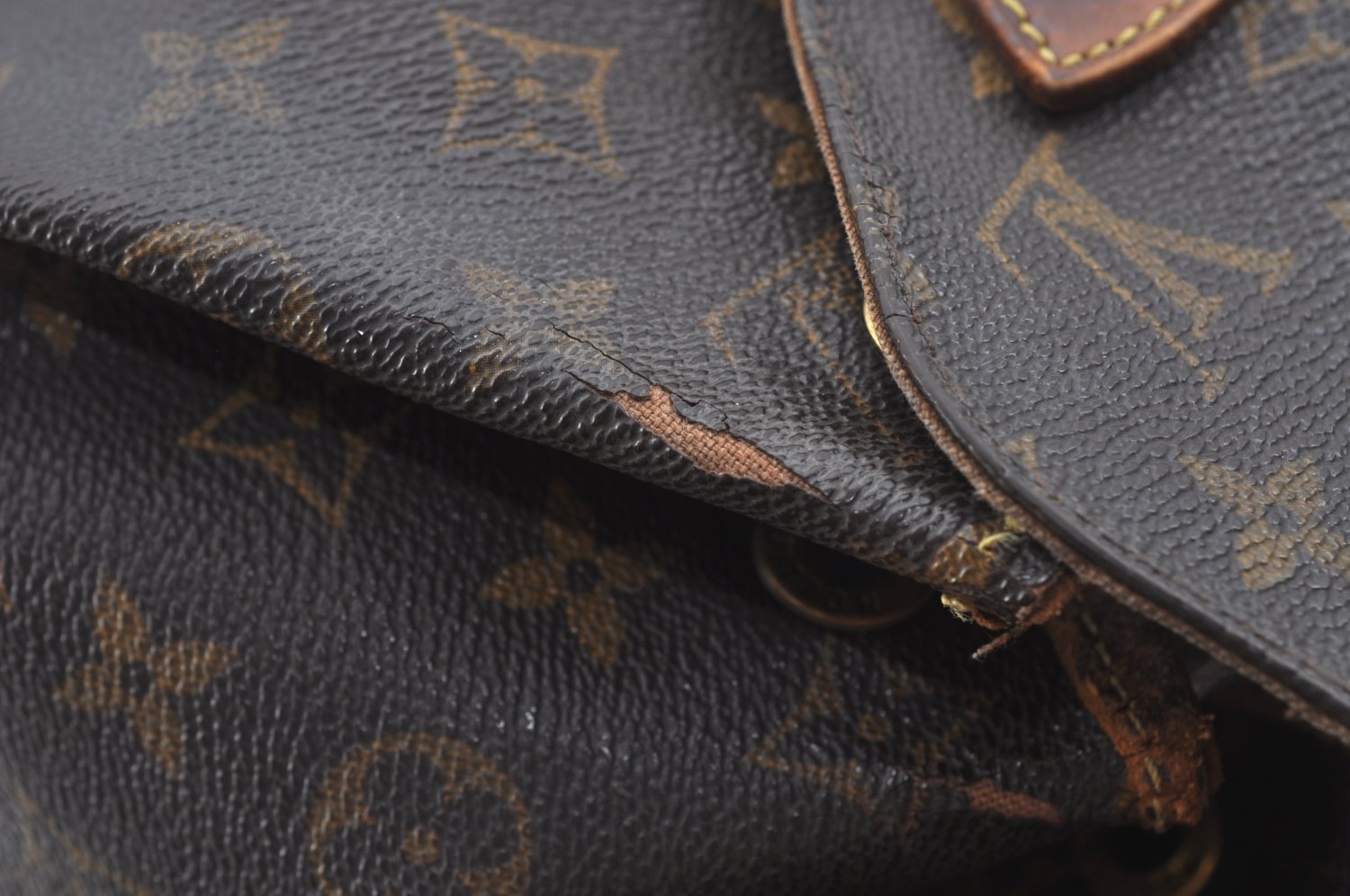 Authentic Louis Vuitton Monogram Montsouris PM Backpack M51137 LV L0463