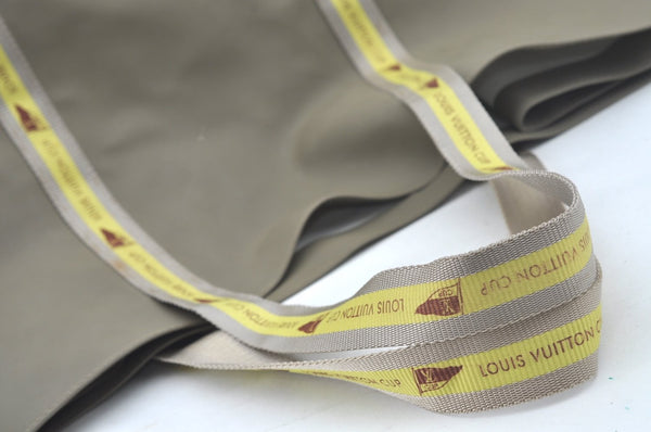 Authentic Louis Vuitton LV Cup 2003 Limited Tote Bag Gray Yellow D60181 LV L0464