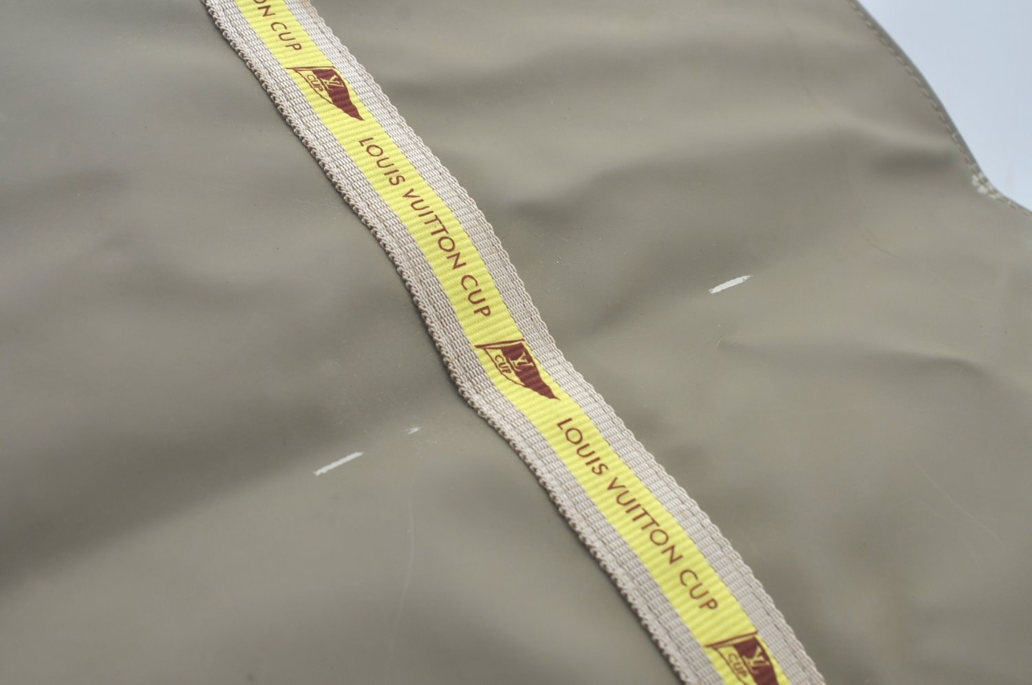 Authentic Louis Vuitton LV Cup 2003 Limited Tote Bag Gray Yellow D60181 LV L0464