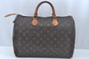 Authentic Louis Vuitton Monogram Speedy 35 Hand Boston Bag M41524 LV L0465