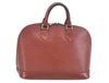 Authentic Louis Vuitton Epi Alma PM Hand Bag Brown M52143 LV L0466