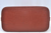Authentic Louis Vuitton Epi Alma PM Hand Bag Brown M52143 LV L0466