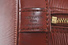 Authentic Louis Vuitton Epi Alma PM Hand Bag Brown M52143 LV L0466