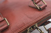Authentic Louis Vuitton Epi Alma PM Hand Bag Brown M52143 LV L0466
