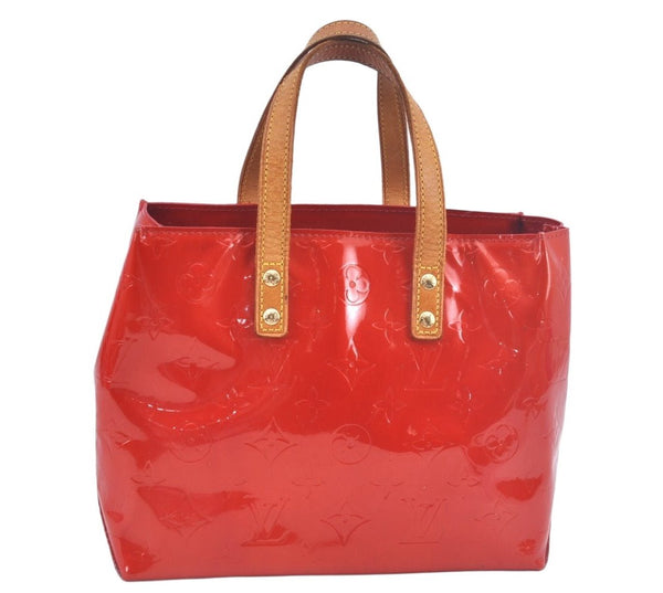 Authentic Louis Vuitton Vernis Reade PM Hand Bag Red M91088 LV L0469