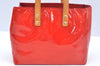 Authentic Louis Vuitton Vernis Reade PM Hand Bag Red M91088 LV L0469