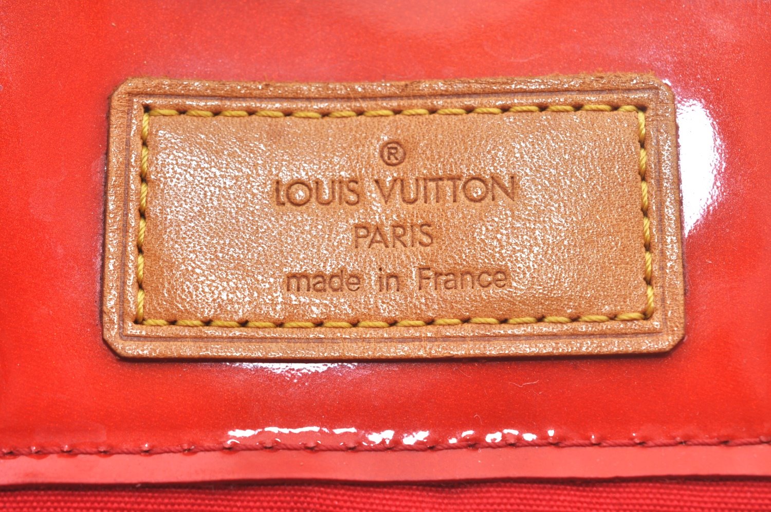 Authentic Louis Vuitton Vernis Reade PM Hand Bag Red M91088 LV L0469