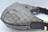 Authentic GUCCI GG Crystal Shoulder Cross Body Bag Purse PVC Leather Black L0471