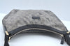Authentic GUCCI GG Crystal Shoulder Cross Body Bag Purse PVC Leather Black L0471