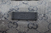 Authentic GUCCI GG Crystal Shoulder Cross Body Bag Purse PVC Leather Black L0471