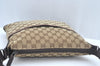 Authentic GUCCI Shoulder Cross Body Bag Purse GG Canvas Leather Brown L0473