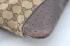 Authentic GUCCI Shoulder Cross Body Bag Purse GG Canvas Leather Brown L0473