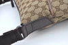 Authentic GUCCI Shoulder Cross Body Bag Purse GG Canvas Leather Brown L0473