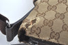 Authentic GUCCI Shoulder Cross Body Bag Purse GG Canvas Leather Brown L0473