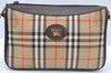 Authentic Burberrys Nova Check Shoulder Cross Body Bag Canvas Beige Junk L0474
