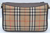 Authentic Burberrys Nova Check Shoulder Cross Body Bag Canvas Beige Junk L0474