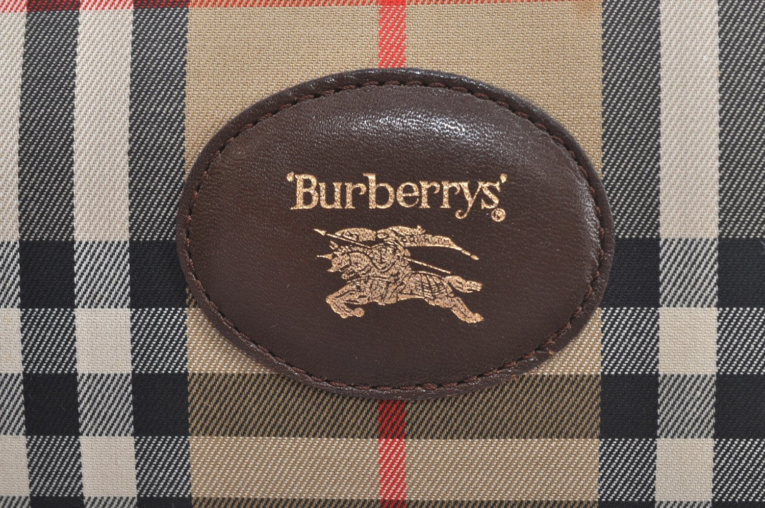 Authentic Burberrys Nova Check Shoulder Cross Body Bag Canvas Beige Junk L0474