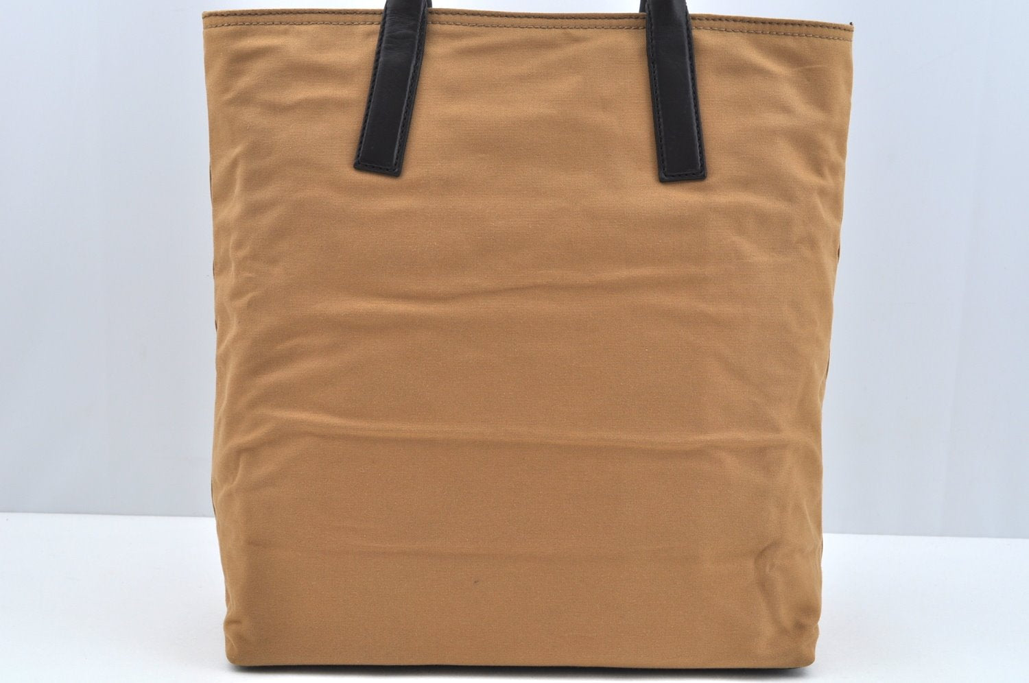 Authentic GUCCI Vintage Hand Tote Bag GG Canvas Leather Brown L0475