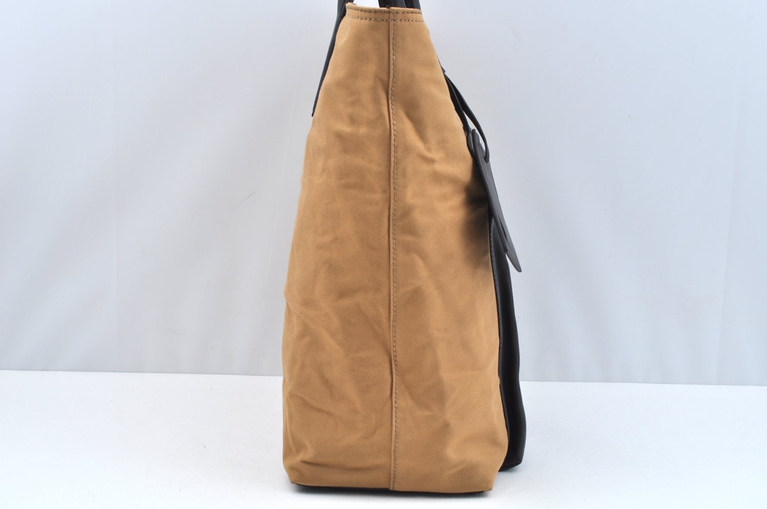 Authentic GUCCI Vintage Hand Tote Bag GG Canvas Leather Brown L0475