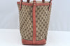 Authentic GUCCI Craft Shoulder Tote Bag GG Canvas Leather 247209 Brown L0476