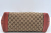 Authentic GUCCI Craft Shoulder Tote Bag GG Canvas Leather 247209 Brown L0476