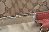Authentic GUCCI Craft Shoulder Tote Bag GG Canvas Leather 247209 Brown L0476