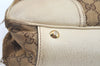 Authentic GUCCI Sherry Line Princy Ribbon Tote Bag GG Canvas 163805 Beige L0479