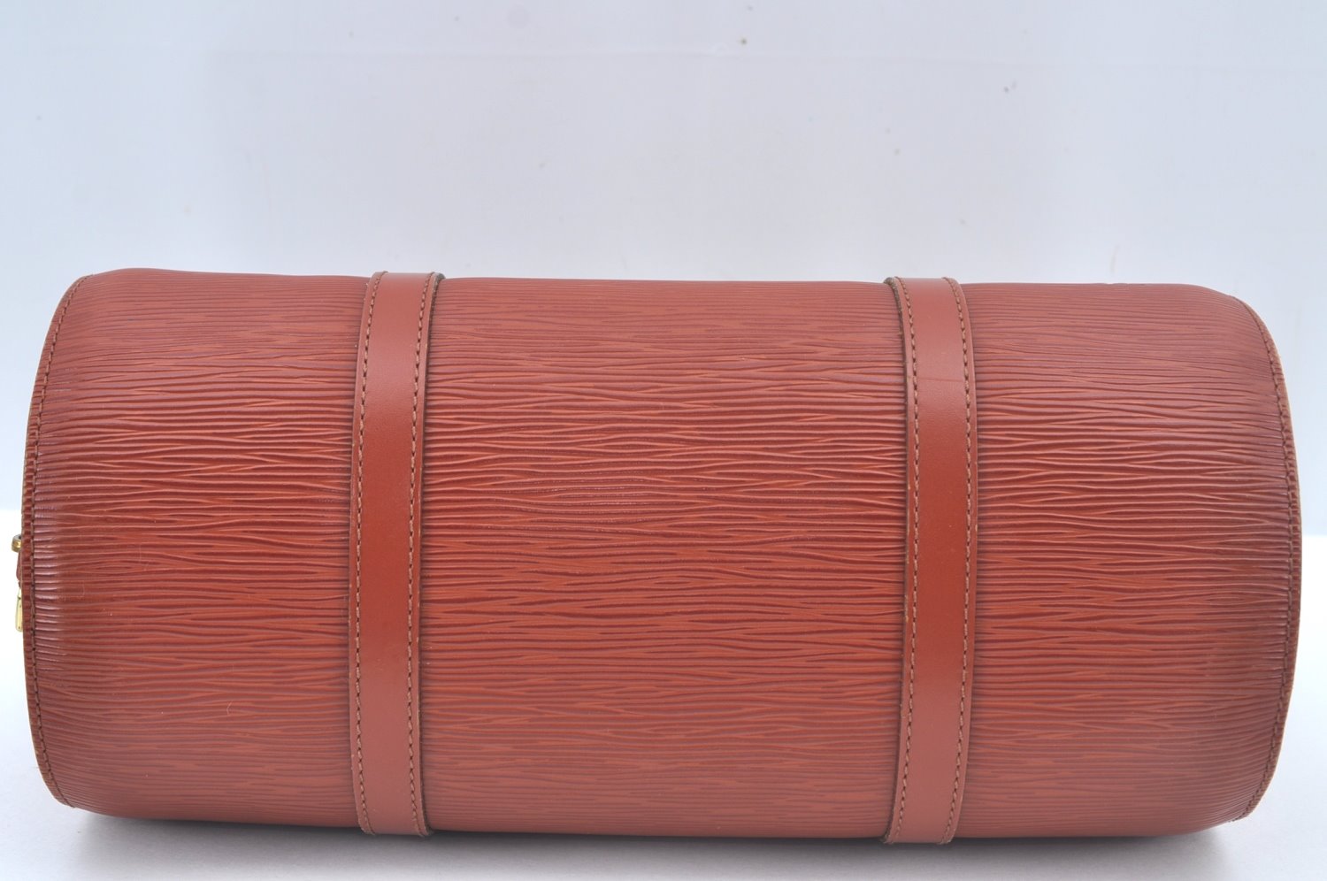 Authentic Louis Vuitton Epi Soufflot Black Hand Bag Brown M52223 LV L0480